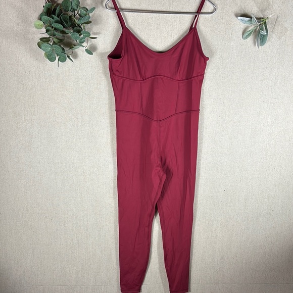 Joy Lab > Cranberry Sleeveless Jumpsuit Large - Picture 2 of 8